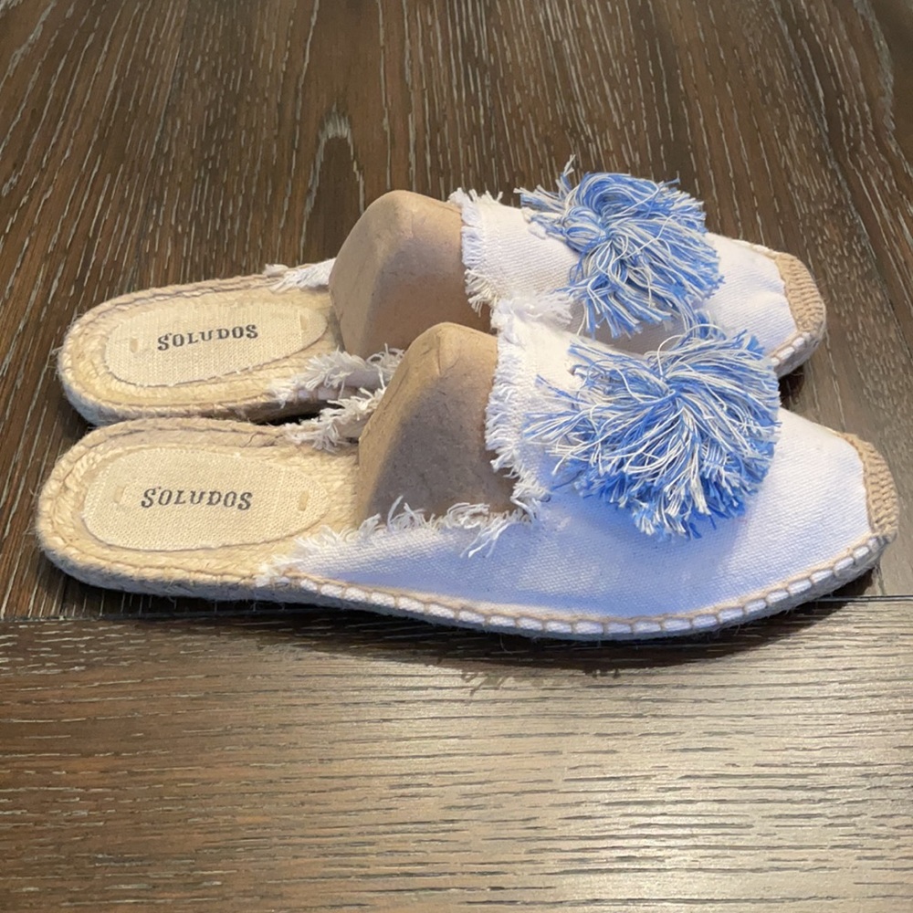 Soludos Frayed Tassel Espadrille Loafer Mules - Picture 6 of 16